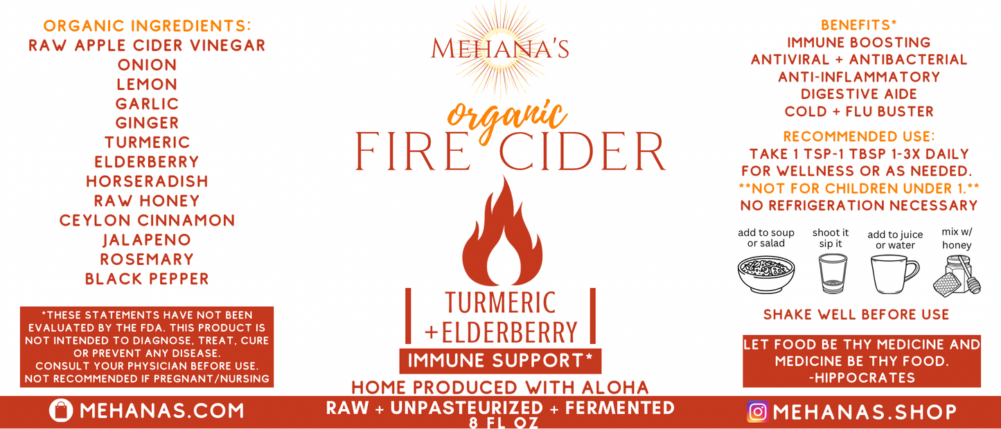 Turmeric+Elderberry Fire Cider