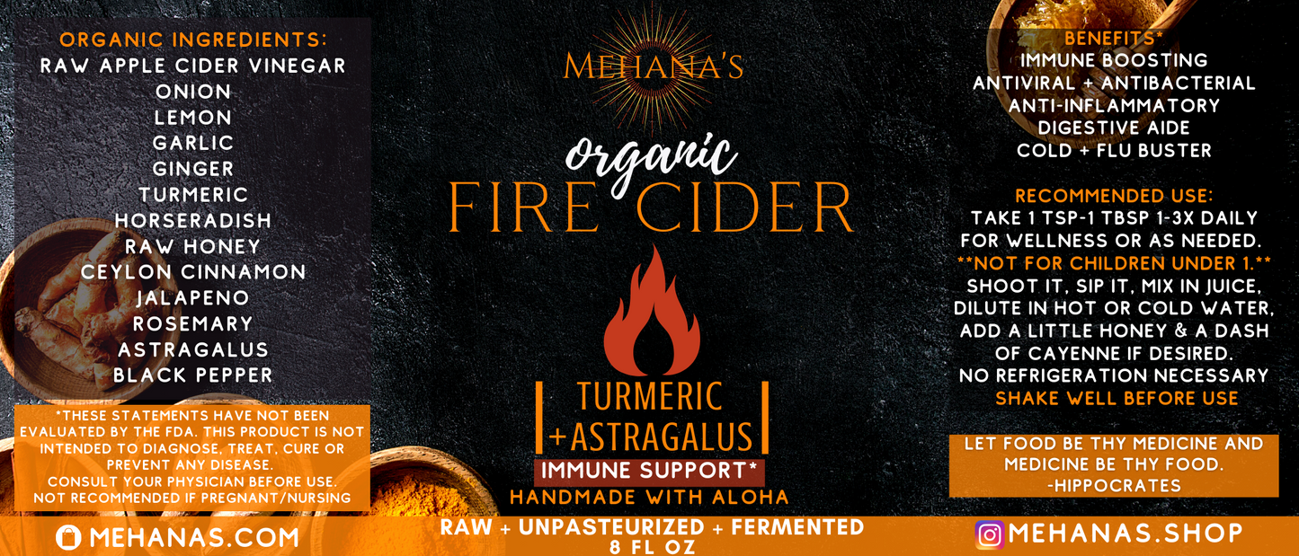 Turmeric + Astragalus Fire Cider